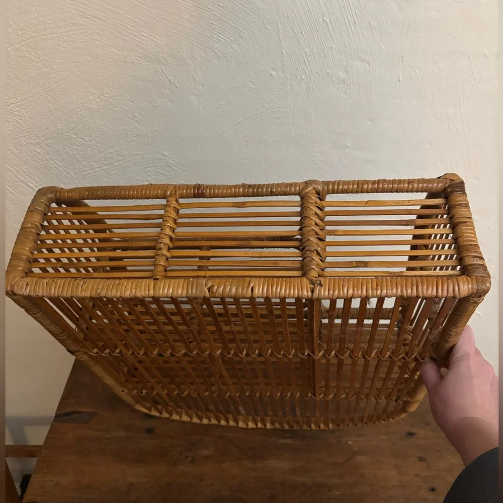 Vintage Tortoise Shell Bamboo Wall Shelf